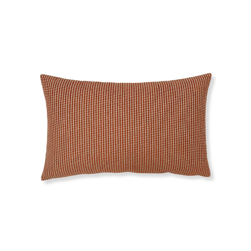 Terracota Woven Textured Lumbar Pillow Cover