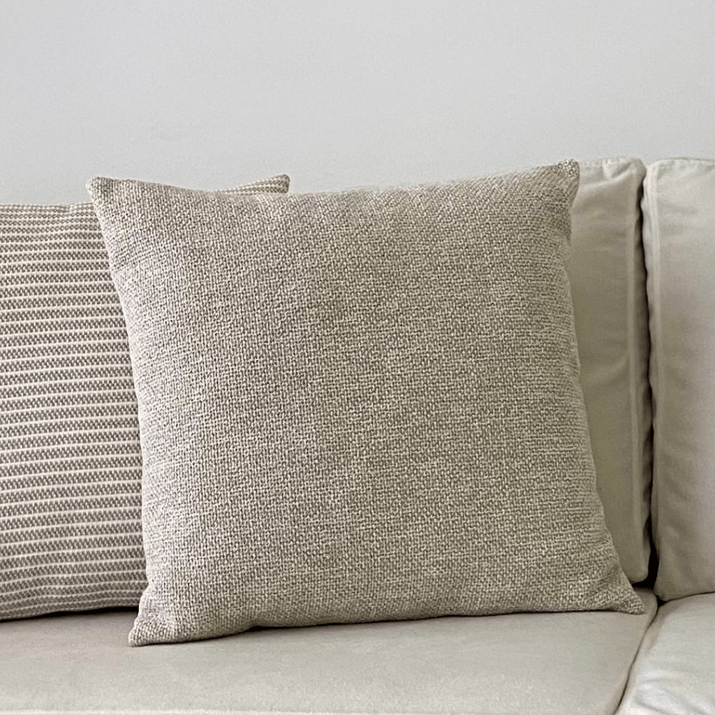 Light Beige/Fendi Woven Textured Pillow Cover