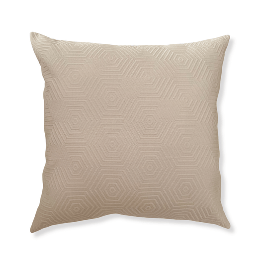 Light Beige Geometric Pillow Cover