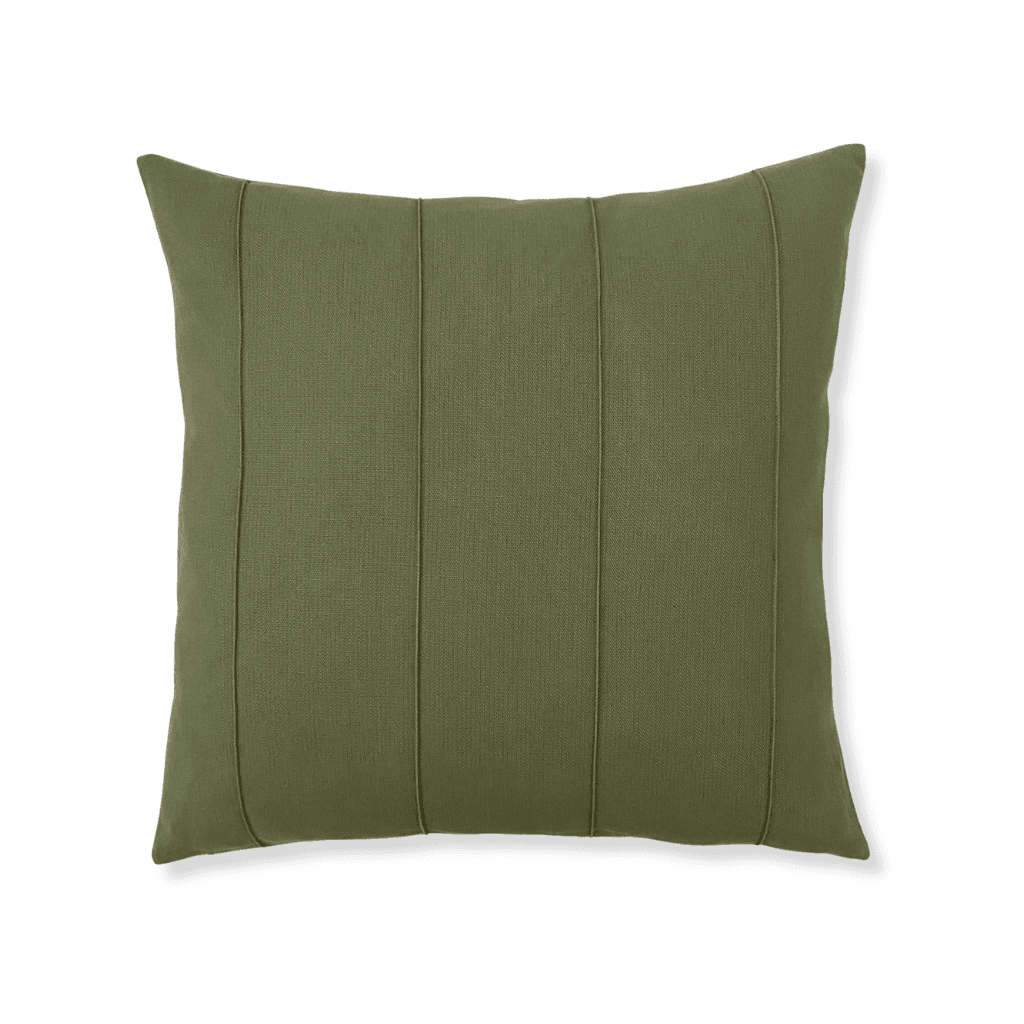 Green Parallel Pleats Pillow Cover