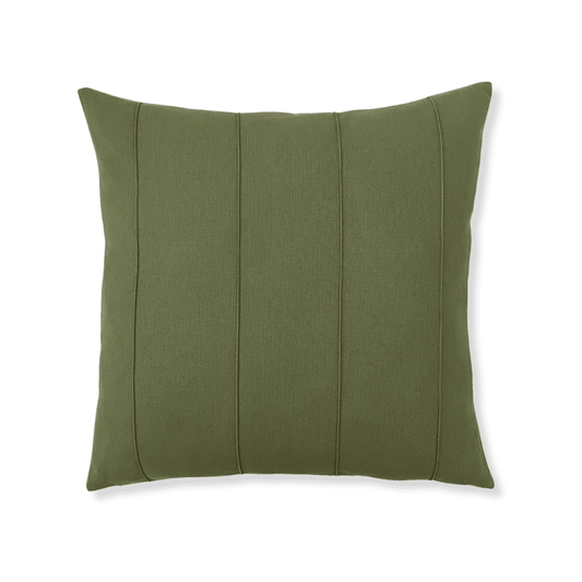 Green Parallel Pleats Pillow Cover