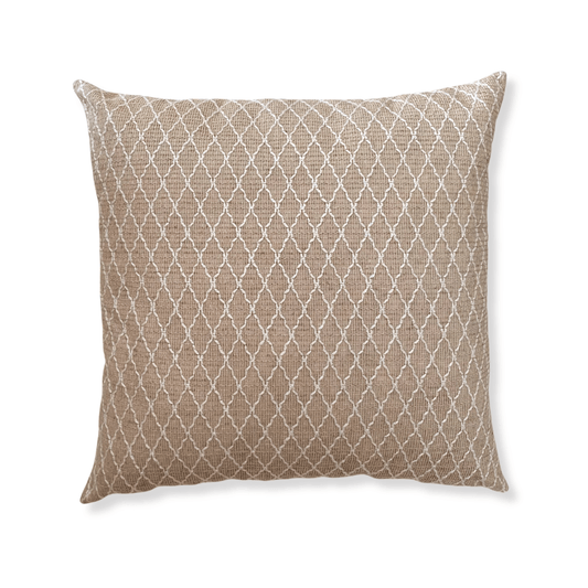 Light Beige Embroidered Pillow Cover