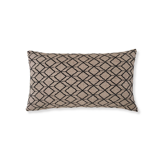 Geometric Jacquard Lumbar Pillow Cover