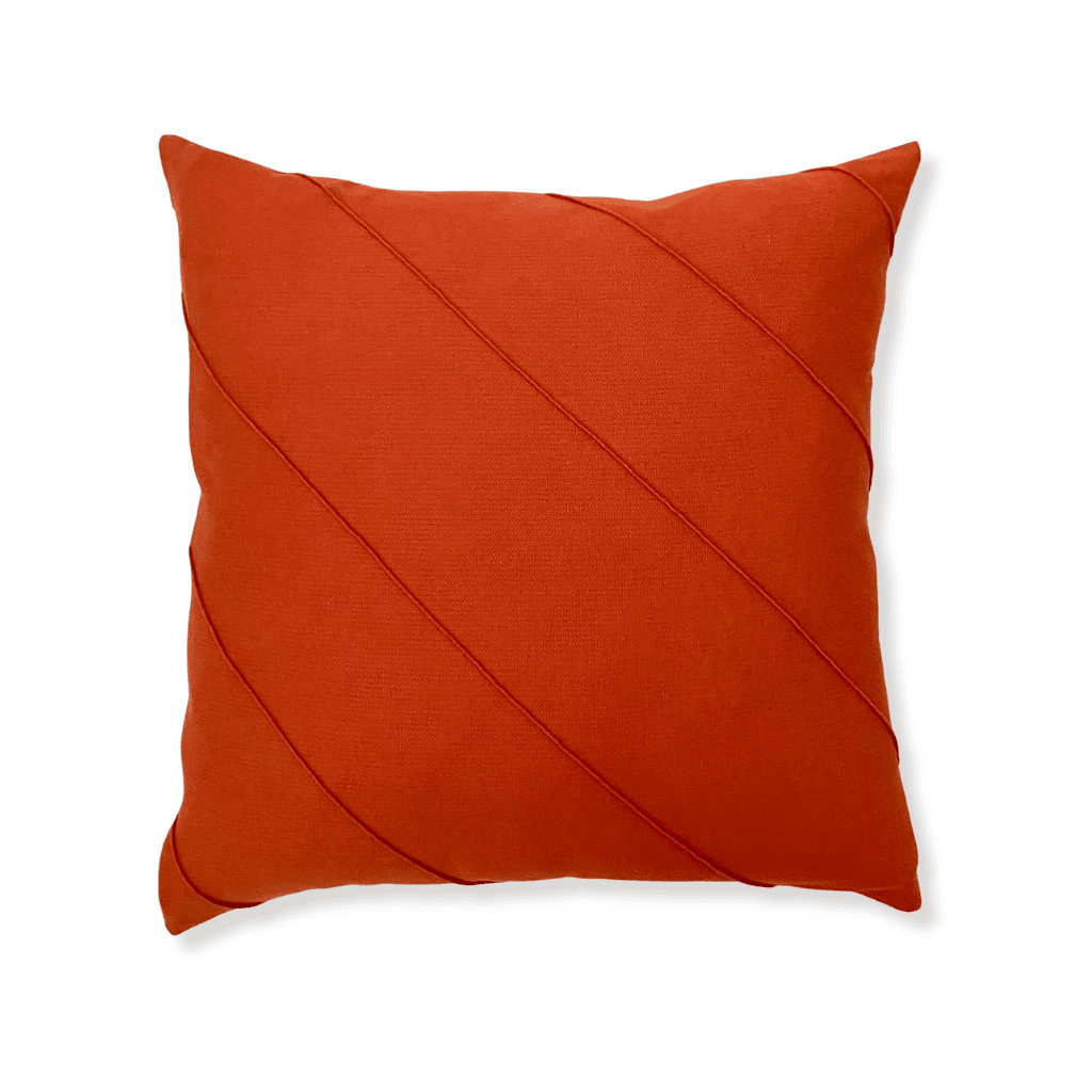 Terracota Diagonal Pleats Pillow Cover