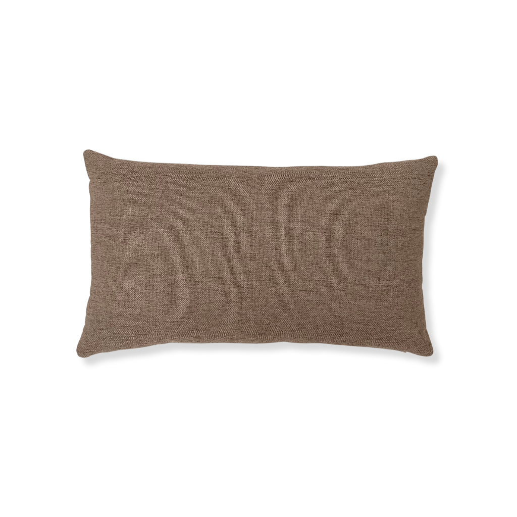 Brown Woven Textured Lumbar Pillow Cover