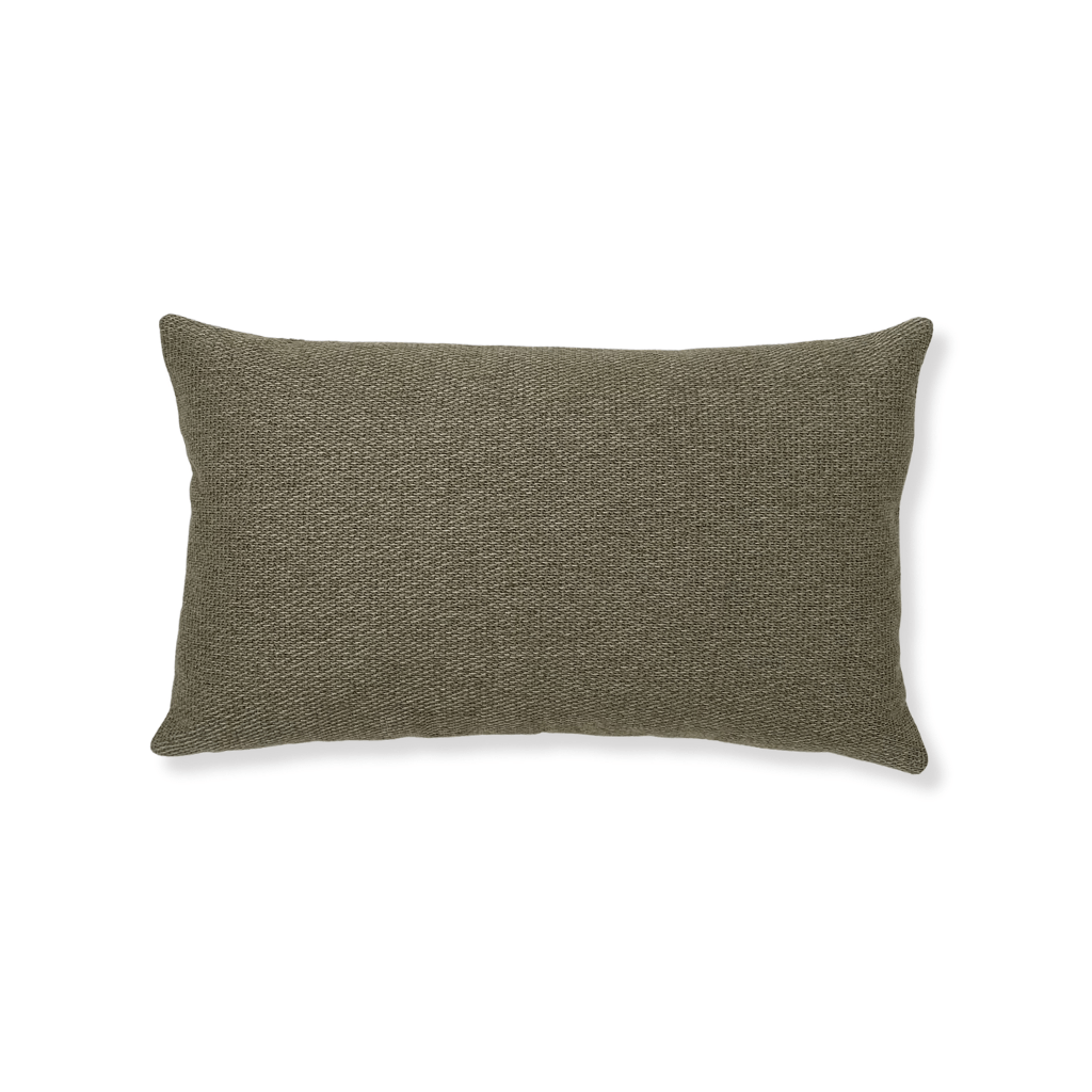 Green Woven Textured Lumbar Lumbar Pillow Cover