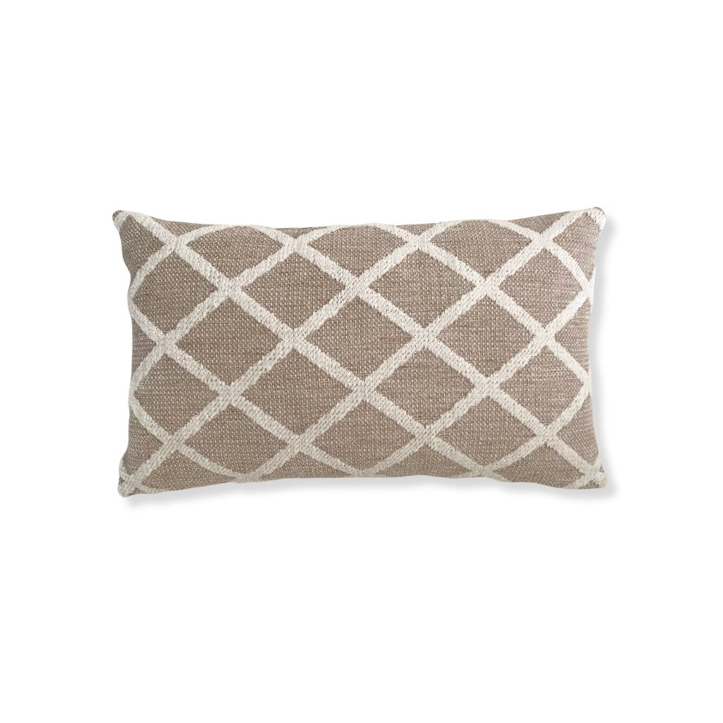 Diamond Jacquard Lumbar Pillow Cover