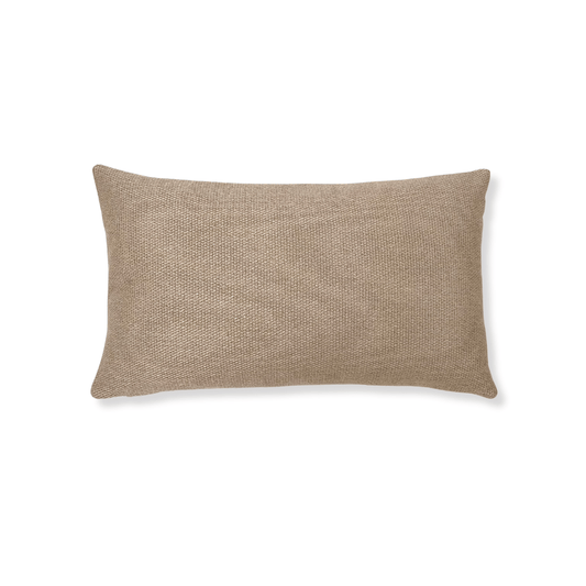 Beige Woven Textured Lumbar Pillow Cover