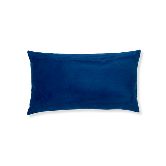 Navy Corduroy Lumbar Pillow Cover