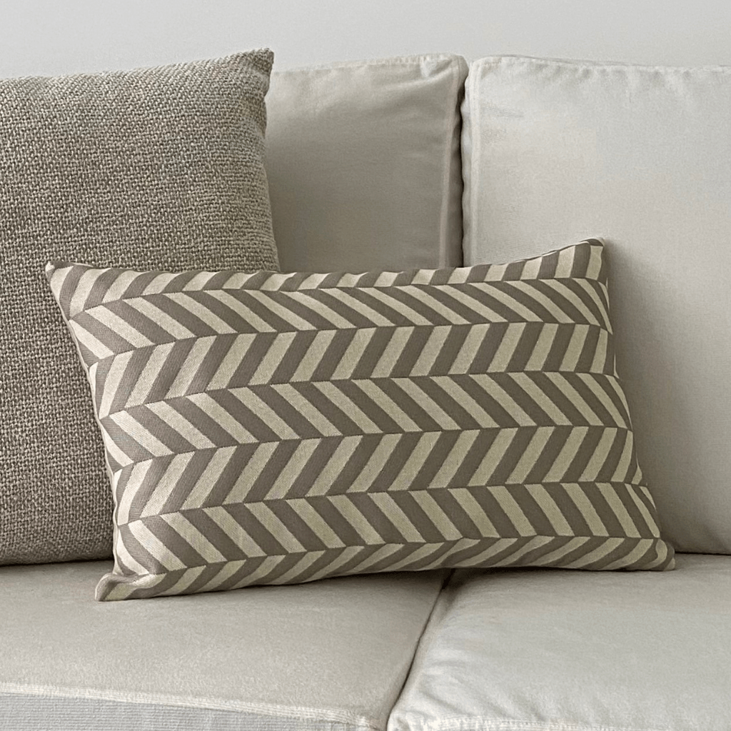 Jacquard Chevron Fendi Lumbar Pillow Cover